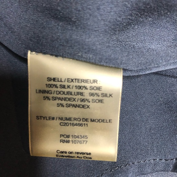 Alice + Olivia Navy Open Back Silk Dress m - Picture 5 of 8